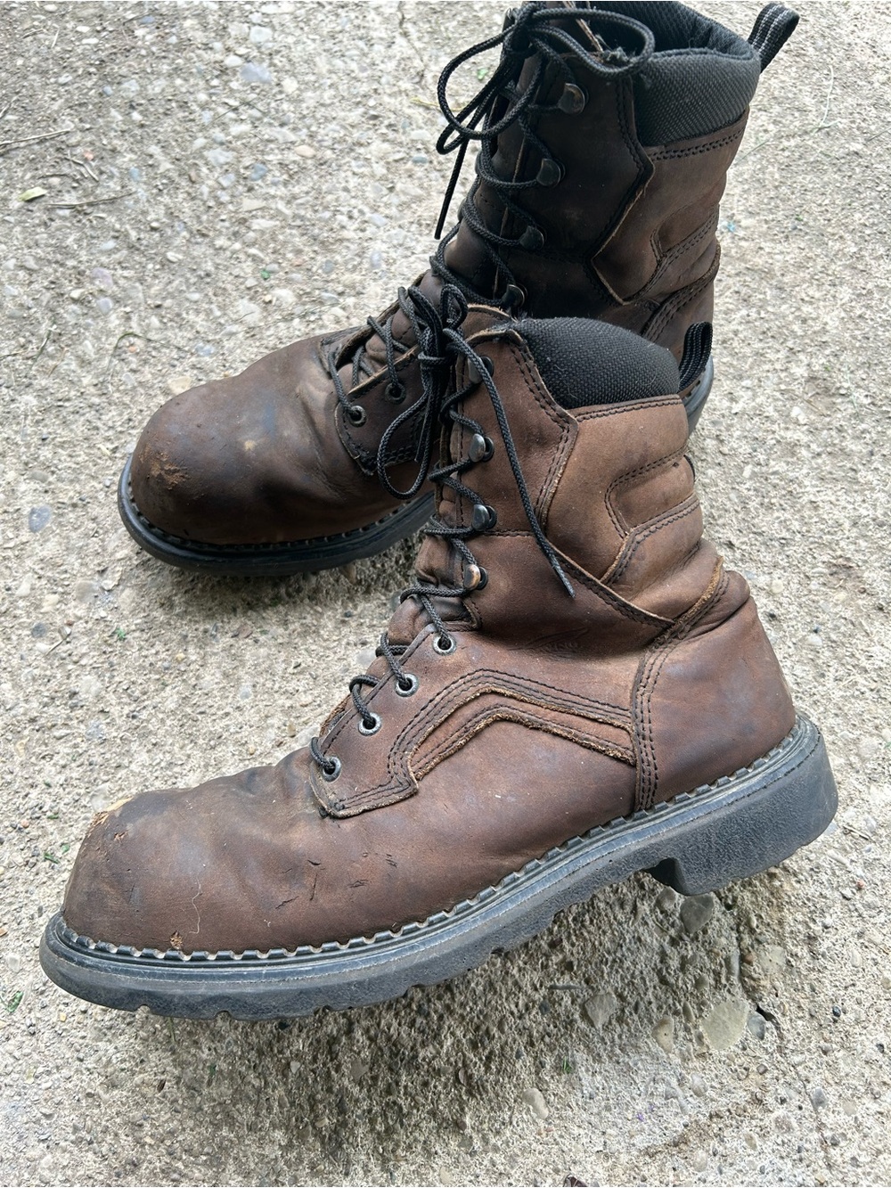 Red wing Men's Brown Leather Work Boots  steel toe sz 12 EE